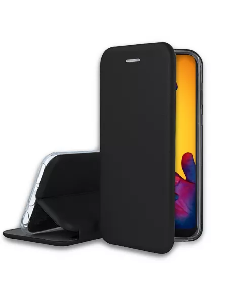 Huawei P20 Lite Etui folio cuir Clam - Noir | Ibroz