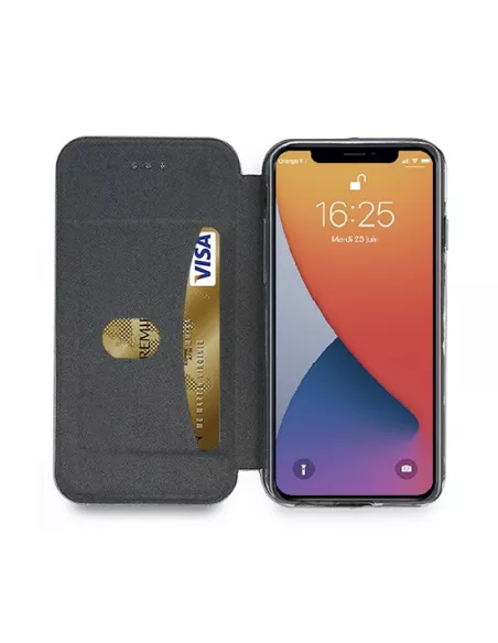 iPhone 12 Mini (5.4") Etui Cuir Folio Clam | Ibroz