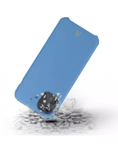 iPhone 11 Coque Liquid Silicone + Verre trempé - Bleu ciel | Ibroz 2