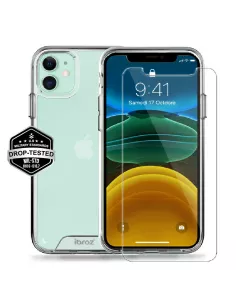 iPhone 11 Coque Space Antichoc Transparente + Verre Trempé 9H | Ibroz