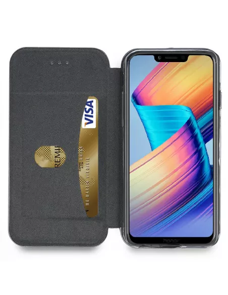 Honor Play 2019 Etui folio cuir Clam - Noir | Ibroz