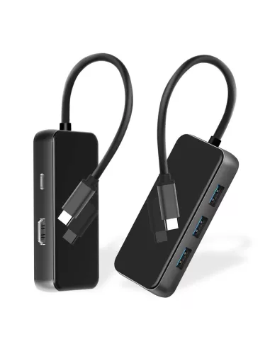 6 in 1 TIGER 6 Hub - USB C to PD Charge + 3 USB 3.0 Ports + HDMI ...