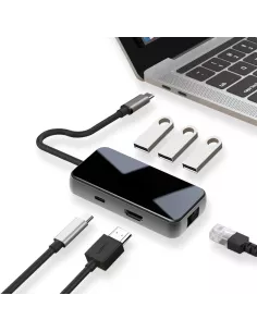 6 in 1 TIGER 6 Hub - USB C to PD Charge + 3 USB 3.0 Ports + HDMI ... 2