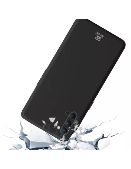 Oppo Reno 4 Coque Liquid Silicone Soft Touch+ Verre Trempé - Black |...
