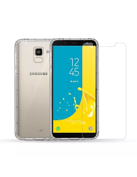 Samsung Galaxy J6 - Pack Coque antichocs + Protection écran 9H | Ibroz