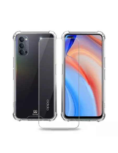 Oppo Reno 4 - Pack Coque antichocs + Protection écran 9H | Ibroz