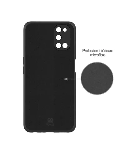 Oppo A72 Coque Liquid Silicone Soft Touch - Noir | Ibroz