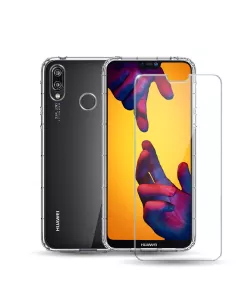 Huawei P20 Lite Shockproof Case Pack Transparent + Screen Protector...