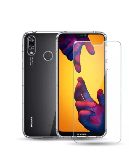 Huawei P20 Lite Pack Coque antichocs Transparent + Protection écran...
