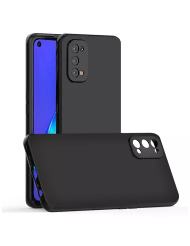 Oppo A72 Coque Liquid Silicone Soft Touch - Noir | Ibroz