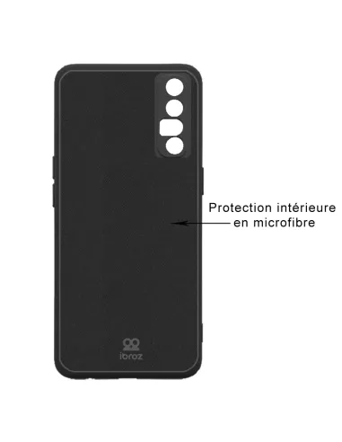 Oppo Find X2 Neo Coque Liquid Silicone Soft Touch - Noir | Ibroz