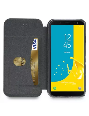 Samsung Galaxy J6 Etui Cuir Folio CLAM | Ibroz