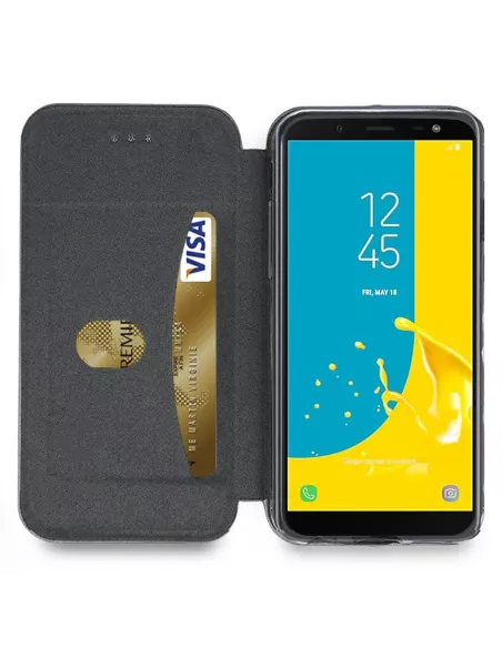 Samsung Galaxy J6 Leather Case Folio CLAM | Ibroz