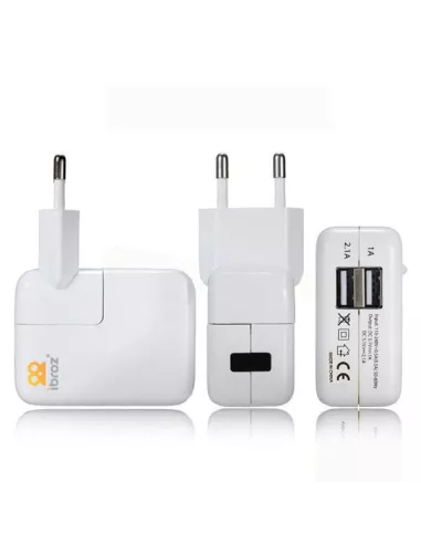 Chargeur Secteur Mural Double USB 2.1A | Ibroz