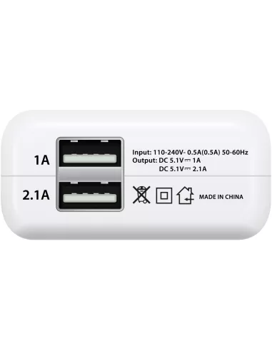 Chargeur Secteur Mural Double USB 2.1A | Ibroz