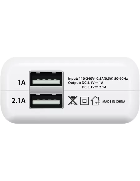 Chargeur Secteur Mural Double USB 2.1A | Ibroz