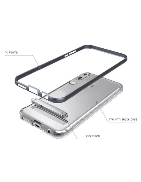 Zenfone Max M1 (ZB555KL) Crutch Case Shockproof + Screen Protector 9...