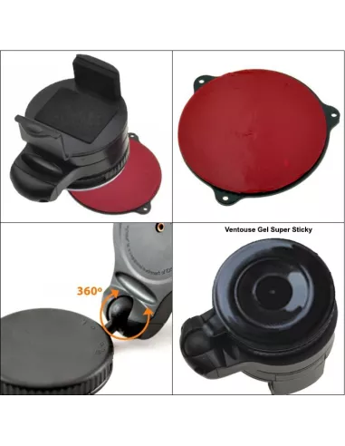 Mini support auto ventouse pour parebrise et tableau de bord | Ibroz