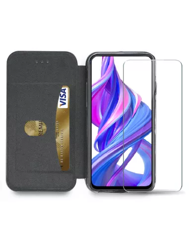Honor 9X Etui Cuir Folio CLAM | Ibroz