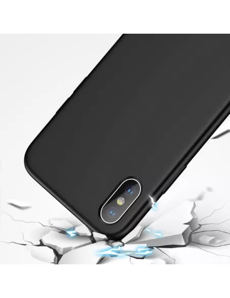 iPhone Xs Max Coque Liquid Silicone Soft Touch - Noir | Ibroz