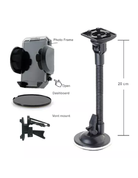 Support auto ventouse tige col de cygne (21cm) | Ibroz