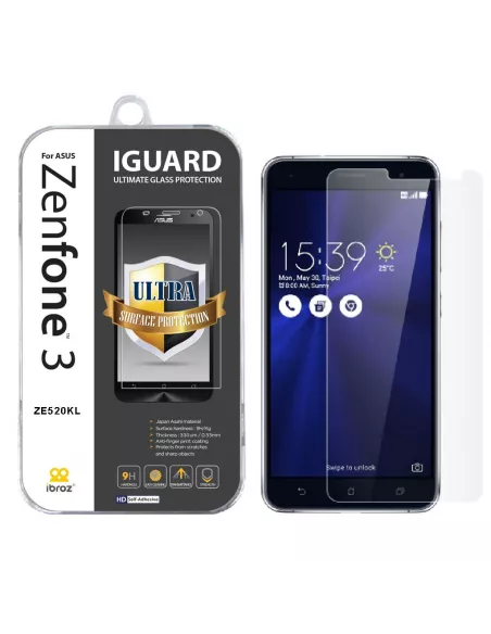 Zenfone 3 (ZE520KL) - Set of 2 9H Tempered Glasses | Ibroz