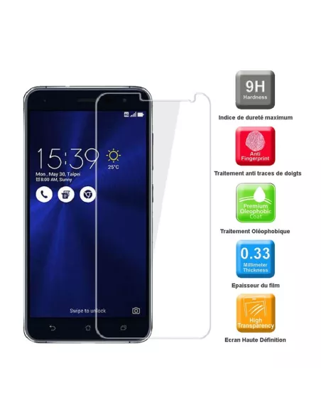 Zenfone 3 (ZE520KL) - Lot de 2 Verres Trempés 9H | Ibroz