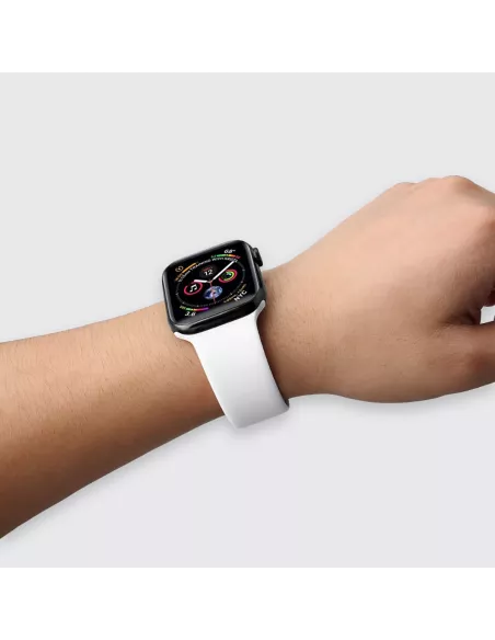 Bracelet Apple Watch 8, 7, 6, SE, 5, 4, 3 - SoftTouch - Blanc | Ibroz