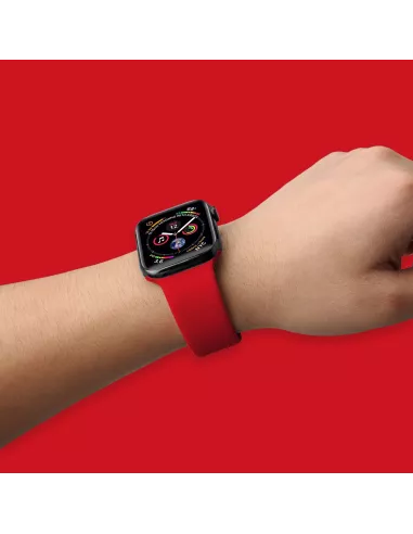 Bracelet Apple Watch 8, 7, 6, SE, 5, 4, 3 - SoftTouch - Rouge | Ibroz