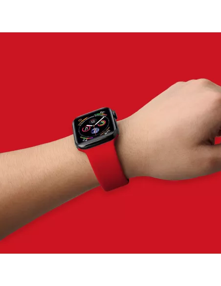 Bracelet Apple Watch 8, 7, 6, SE, 5, 4, 3 - SoftTouch - Rouge | Ibroz