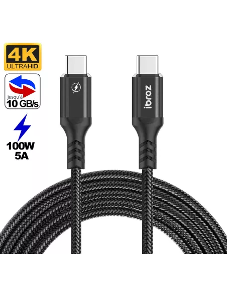 Cable USB c- USB C 100W black