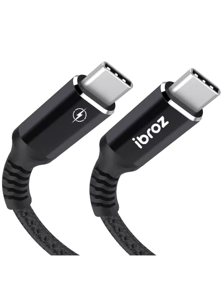 Câble USB-C vers USB-C Fast-X 100W/5A (2 mètres) 10Gbps - Noir | Ibroz