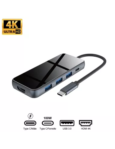 5 in 1 TIGER 5 Hub - USB C to PD Charge + 3 USB 3.0 Ports + HDMI ...