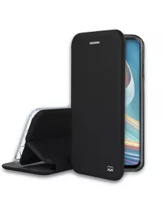 Oppo Reno 4Z Folio Clam Leather Case + Tempered Glass - Black | Ibroz