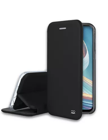 Oppo Reno 4Z Etui Cuir Folio Clam + Verre Trempé - Noir | Ibroz