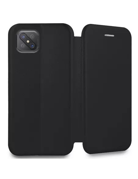Oppo Reno 4Z Etui Cuir Folio Clam + Verre Trempé - Noir | Ibroz