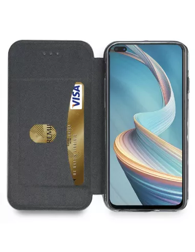 Oppo Reno 4Z Folio Clam Leather Case + Tempered Glass - Black | Ibroz