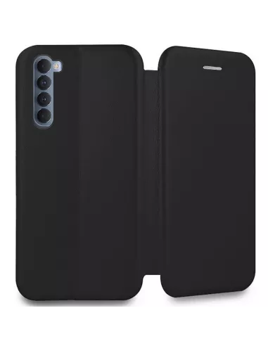 Oppo Reno 4 PRO (4G) Leather Case Folio Clam + Tempered Glass - Black | I...