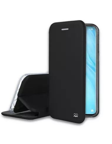 Oppo Reno 4 PRO (4G) Etui Cuir Folio Clam + Verre Trempé - Noir | I...