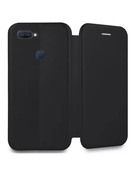 Oppo A12K Folio Clam Leather Case + Tempered Glass | Ibroz