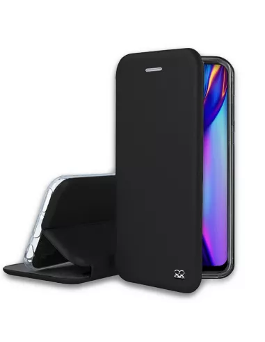 Oppo A12K Etui Cuir Folio Clam + Verre Trempé | Ibroz