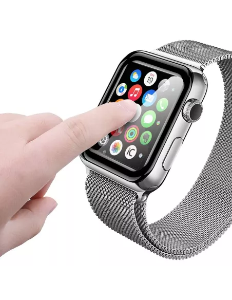 Protection écran 9H intégrale 3D Curved Apple Watch 4, 5, 6, SE, 7 ...