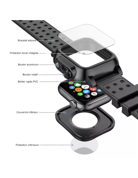 Bracelet Defender 360° Waterproof Apple Watch 4, 5, 6, SE | Ibroz