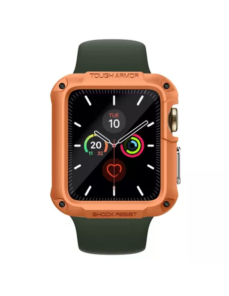 Coque Armor Defender Orange pour Apple Watch 4, 5, 6, SE | Ibroz