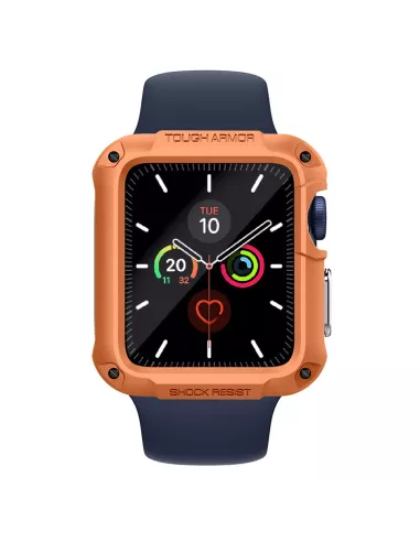 Coque Armor Defender Orange pour Apple Watch 4, 5, 6, SE | Ibroz