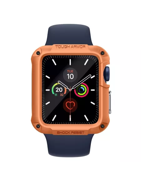 Coque Armor Defender Orange pour Apple Watch 4, 5, 6, SE | Ibroz