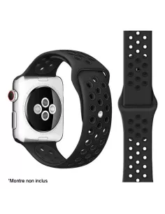 Sport Wristband Apple Watch 7, 6, SE, 5, 4, 3 - Black | Ibroz