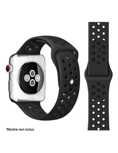 Sport Wristband Apple Watch 7, 6, SE, 5, 4, 3 - Black | Ibroz