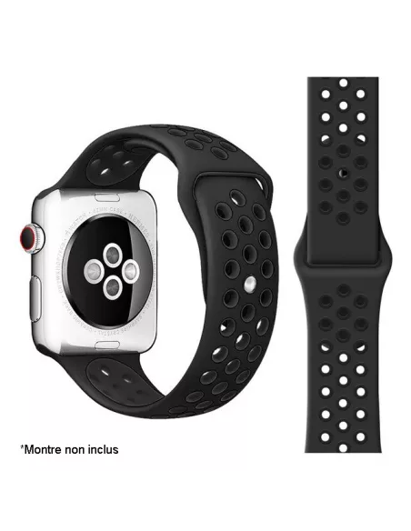 Sport Wristband Apple Watch 7, 6, SE, 5, 4, 3 - Black | Ibroz