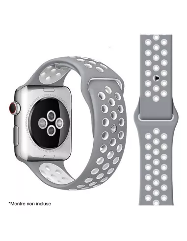 Bracelet Sport Apple Watch 7, 6, SE, 5, 4, 3 - Gris | Ibroz